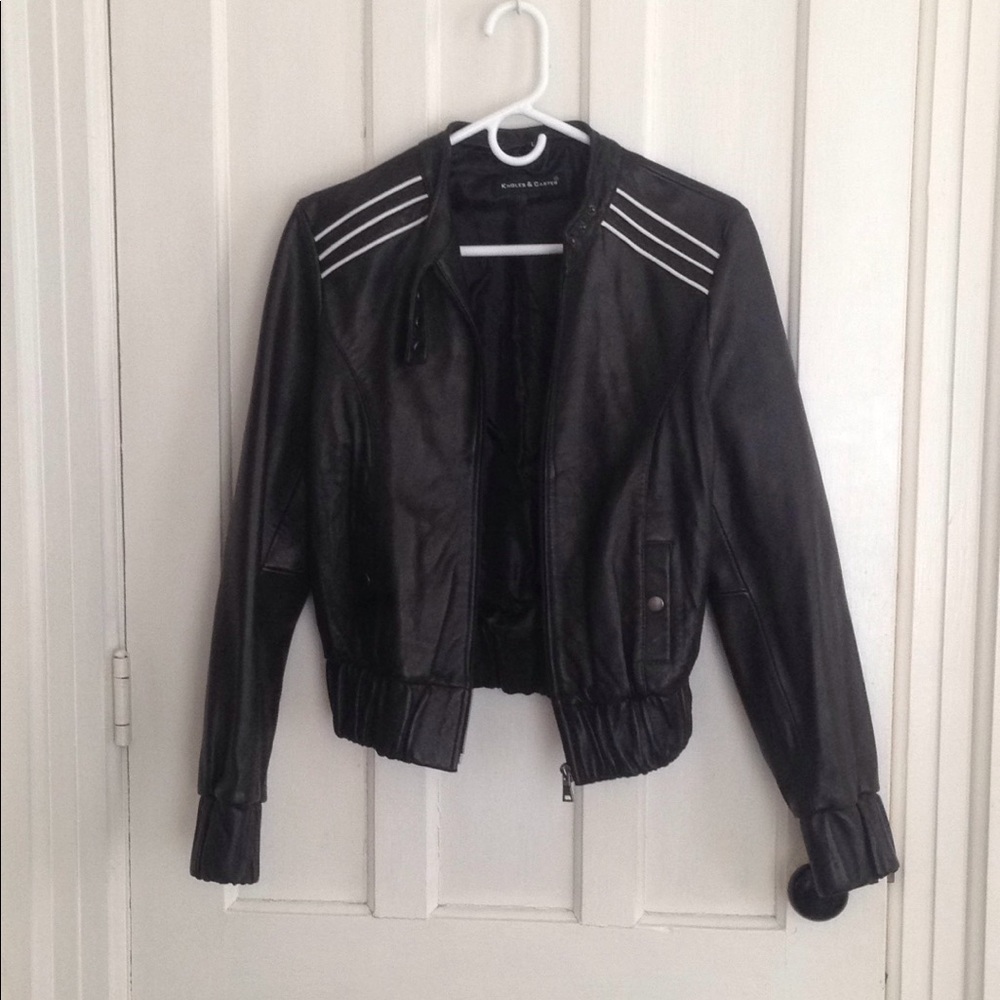 Genuine black leather jacket